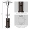 Outdoor Heater Propane Standing LP Gas Steel with Table & Wheels